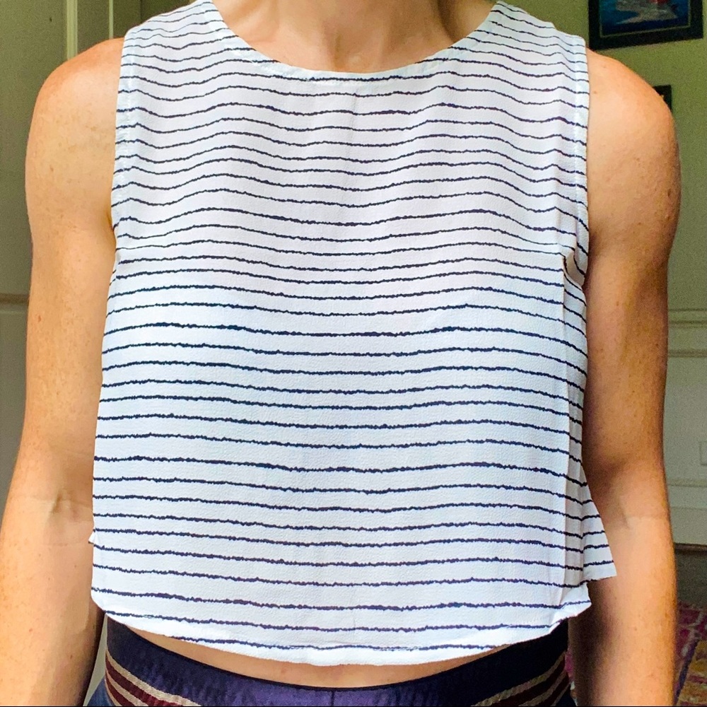 Stripes Romeo and Juliet Couture crop top - NWT